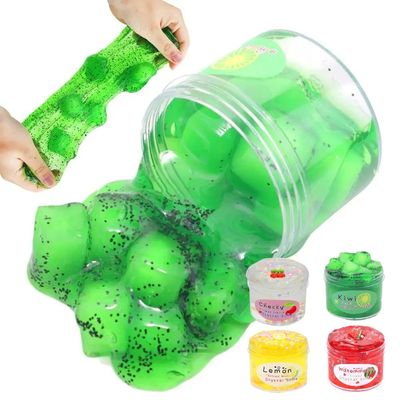 1pc 70ml Clear Slime, Large Size Fluffy Stretchy Sensory Toy
