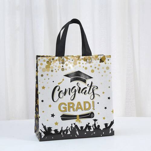 Large Graduation Congrats Handheld Bags Nonwoven Fabric Cand