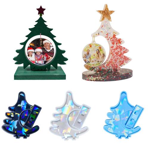 Christmas Tree Frame Silicone Mold DIY Crystal Epoxy Resin M