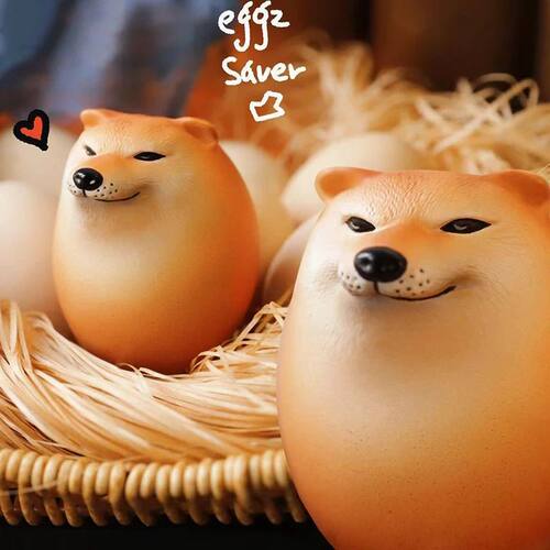 Creative Shibako Dog Egg Squishy Fidget Toy Realistic Egg Sh