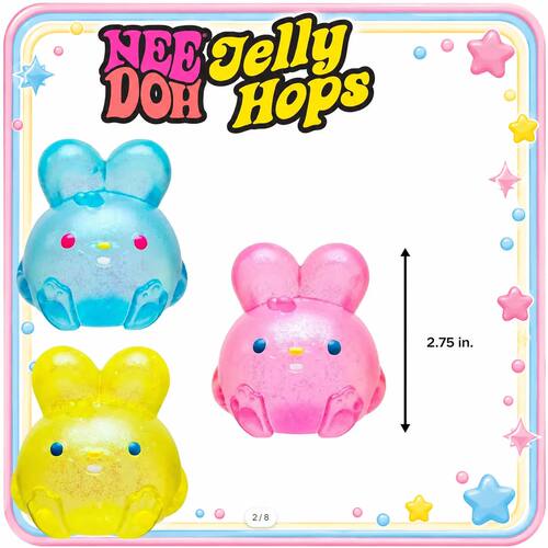 NeeDoh Jelly Hops Coelho Squishy Anti-Estresse Bola Gel Maci