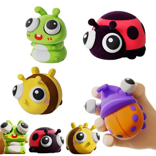 Pop Eye Cartoon Insect Animal Squishy Squeeze Novelty Toy Sq