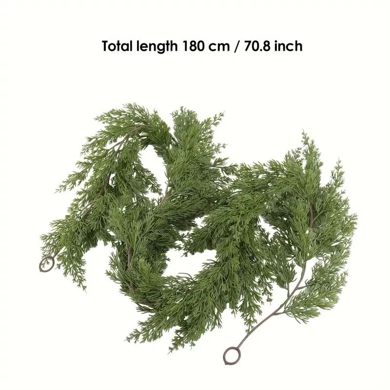 3D Pine Needle Branch Wreath Green Leaves Artificial Christm