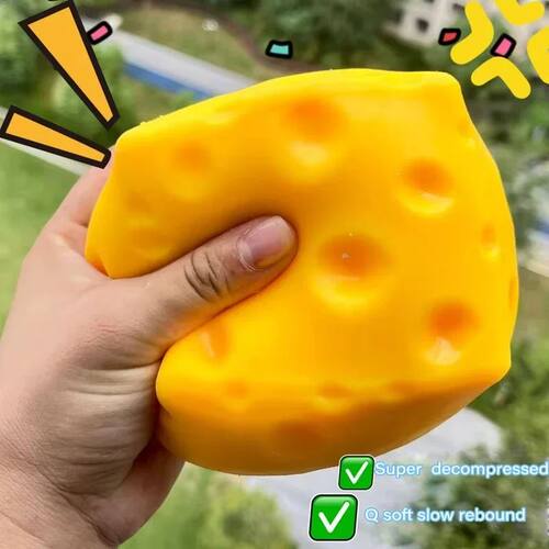 Super Soft Cheese Squishy Stress Relief Squeeze Toy Slow Ris