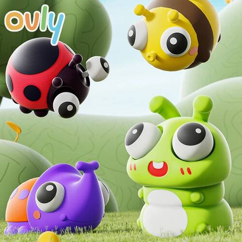 Novelty Stress Relief Toys with Pop Out Eyes Insects Kneadin