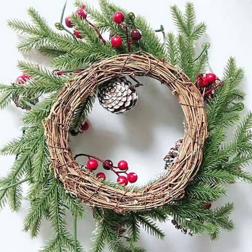 10Cm/15cm/20cm Artificial Rattan Frame Home Wedding Christma
