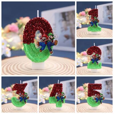 2027 Creative Glitter Number Candles 0-9 Birthday Cake Toppe
