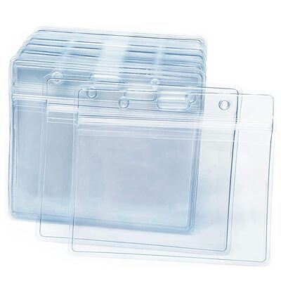 10pcs Transparent horizontal ID card holder, high-quality ID