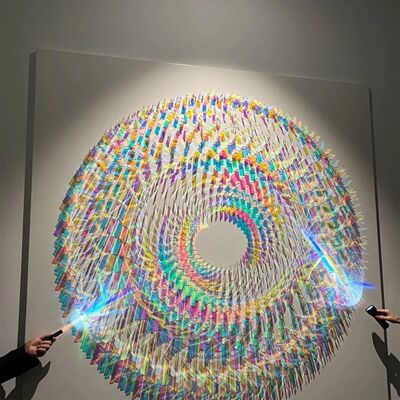 50/100Pcs Mini Rainbow Holographic Acrylic Squares Decorativ
