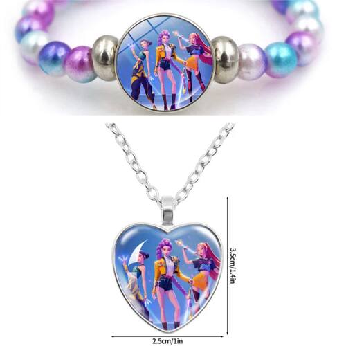 Kpop Rumi Mira Zoey Necklace Bracele Accessories 2pcs Bracel