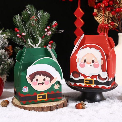 Christmas Peace Fruit Gift Box Folding Portable Muffin Box C