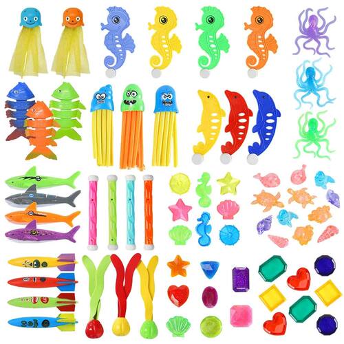 Summer Training Diving Props Colored Plastic Water Play Equi