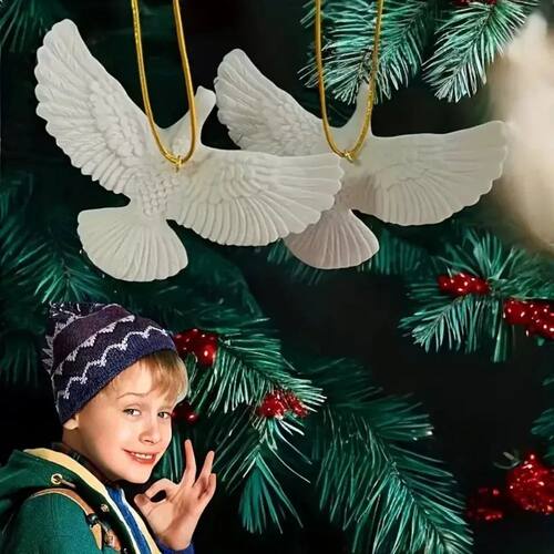 1/2PCS Friendship Doves Home Decor Resin Christmas Ornament