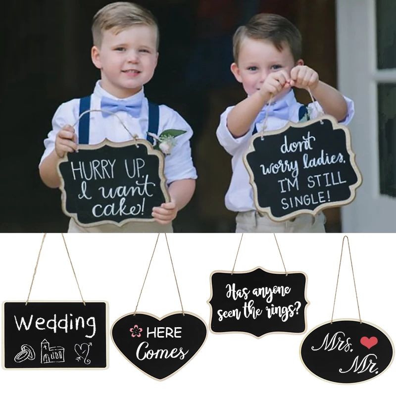 Rustic Wedding Wooden Blackboard Mr Mrs Bridal Shower Decora