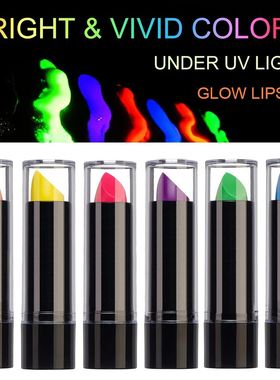 Neon Glow Lipstick Blacklight Lipstick Face Body Paint Glow