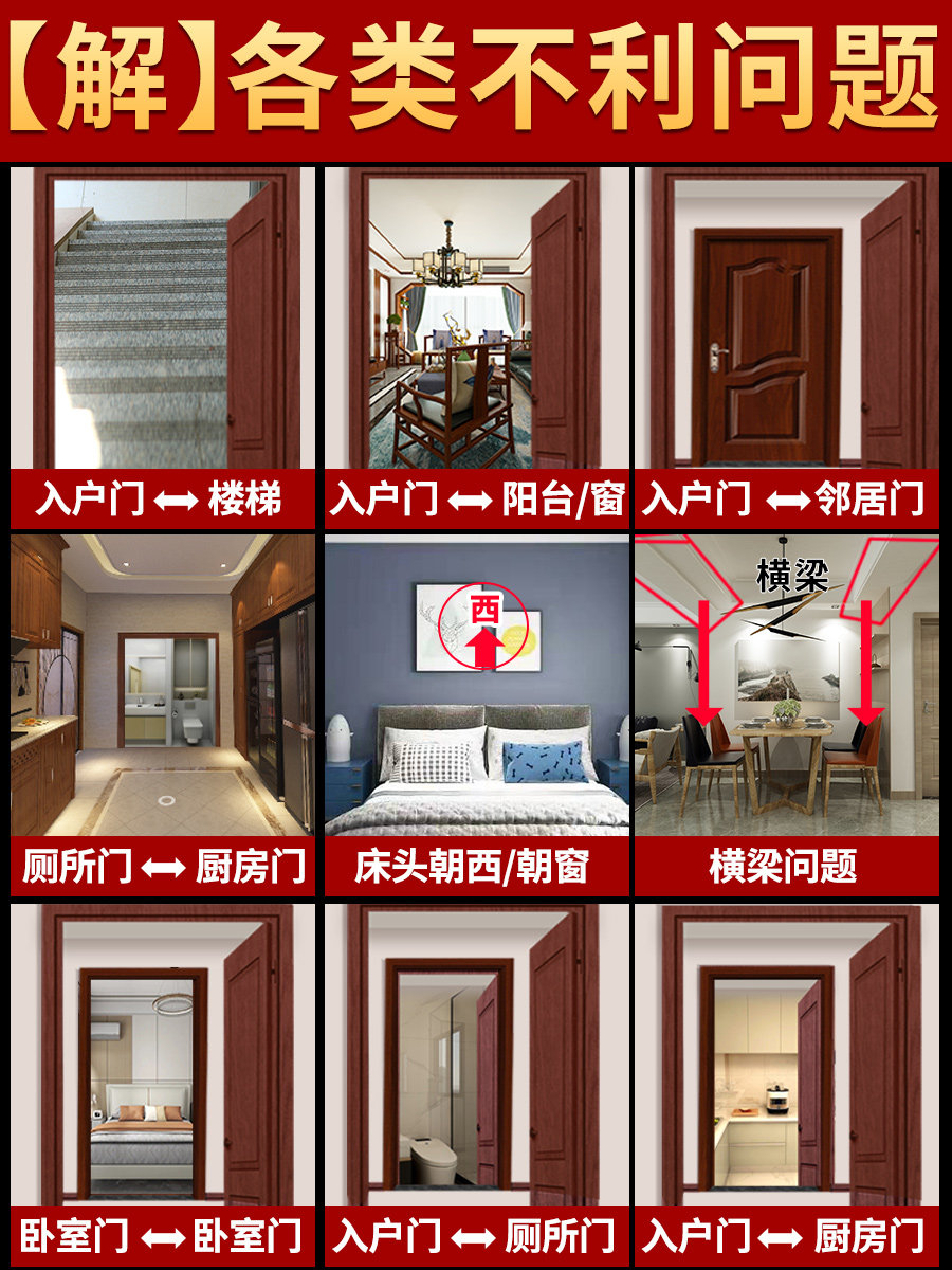 하늘의 공식 축복 문 스티커 보이지 않는 다섯 황제 돈 집집마다 길조 매듭 금속 스티커 이웃과 계단에 문을 해결