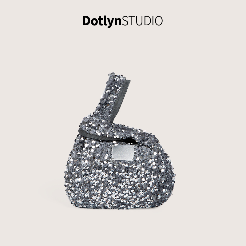 Dotlyn2025银色亮片包包气质百搭