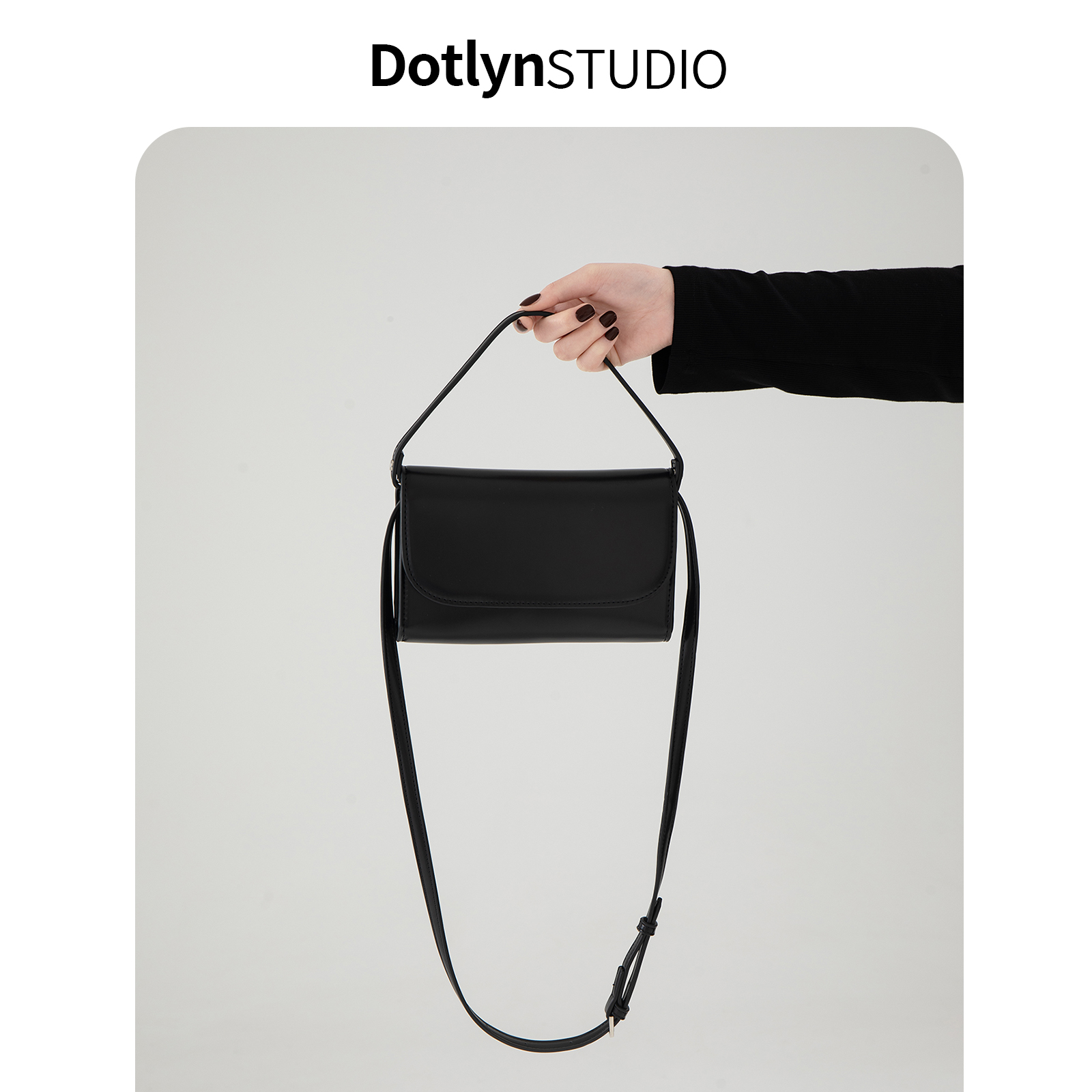 Dotlyn极简通勤小方包斜挎包女