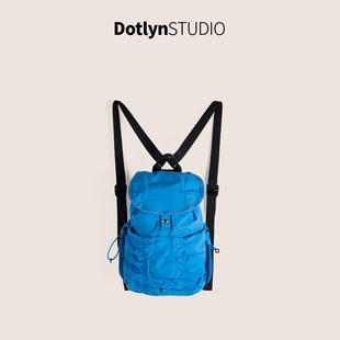 Dotlyn2025韩国新款 休闲尼龙学生双肩包小众户外旅行轻便女士背包