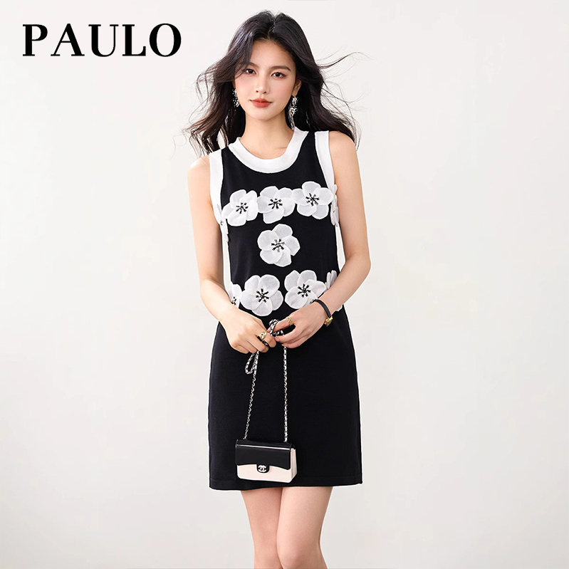 SRAVE PAULO 拉夫保罗小香风连衣裙女夏季气质感高级感洋气a字裙