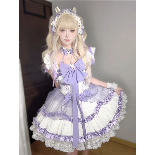 紫色芭蕾诗Lolita晚礼服女2025