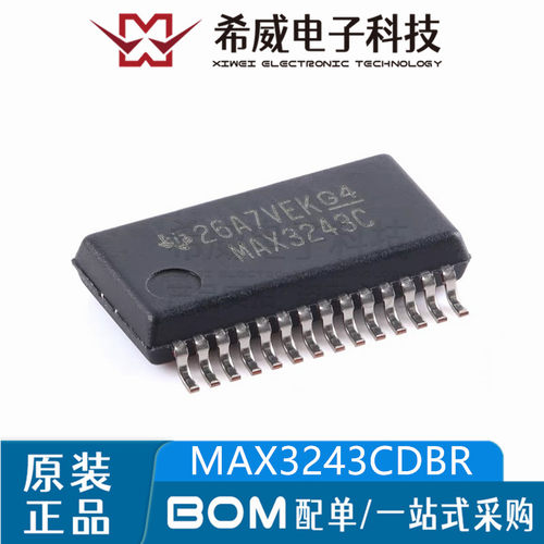 MAX3243CDBR MAX3243C SSOP-28 RS232 驱动器/收发器芯片原装正品