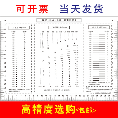 GODA污点卡点线规菲林尺比对卡片