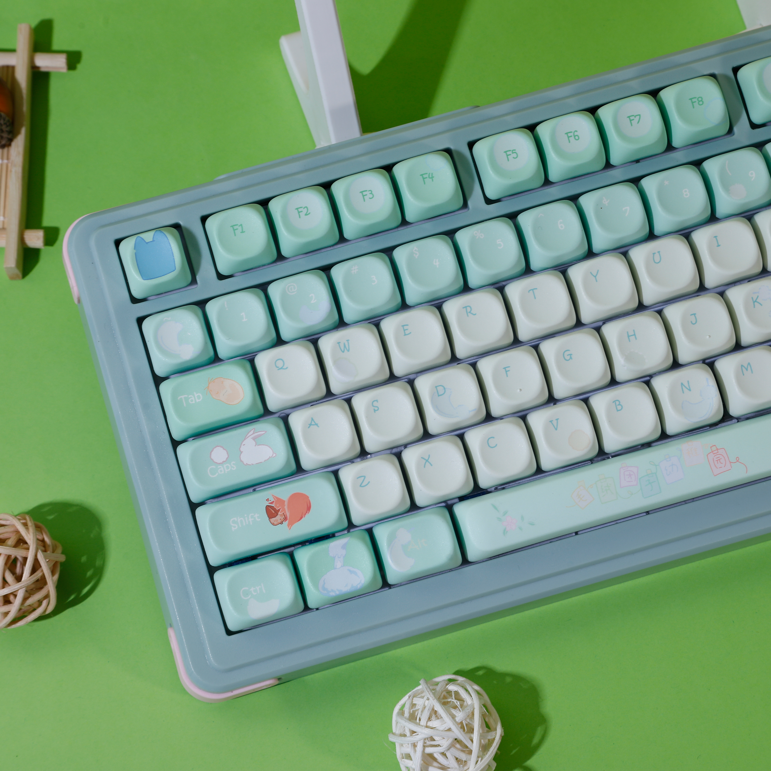 毛绒团子可爱小熊动物园键帽