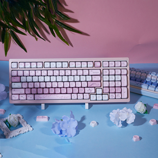 嗨前沿七夕秋夕键帽520粉色PBT原厂正刻侧刻键帽MOA圆润键盘键帽