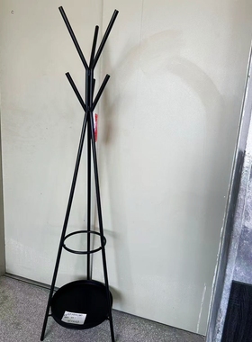 特价包邮外贸原单简约现代风格铁艺黑色衣帽架需组装 45*45*180cm