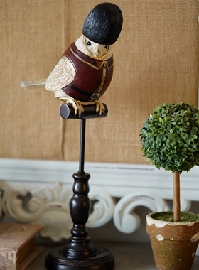 外贸美式乡村风格树脂小鸟布景