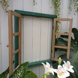 包邮促销美式杉木窗户壁挂实木屋檐挂饰别墅庭院装饰民宿景观布置