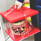 16寸蛋糕盒子烘焙定制网红新款 加高单双三层超大尺寸花馍生日包装