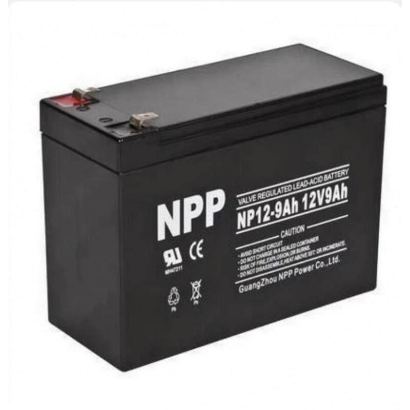 NPP耐普蓄电池NP12-9 12V9AH免维护铅酸蓄电池电梯消防UPS电池