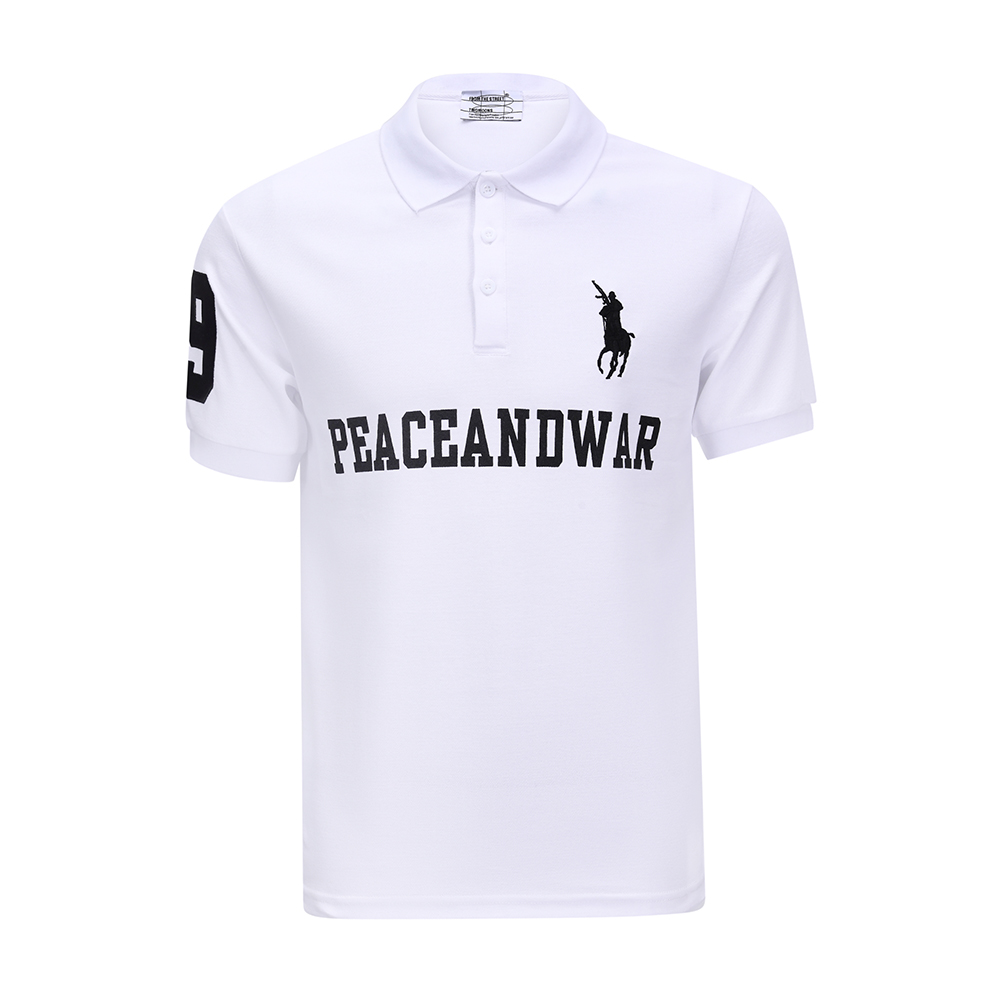 thumbnail for FROM THE STREET comes from the street embroidered lapel spoof ralph short loose polo shirt short sleeve T-shirt