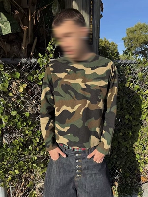 Camo Long Sleeve Waffle