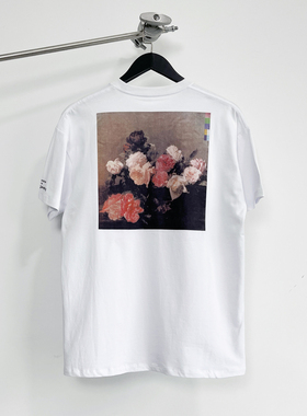 【现货】RAF SIMONS 18SS NEW ORDER玫瑰花卉宽松印花INS男女短袖
