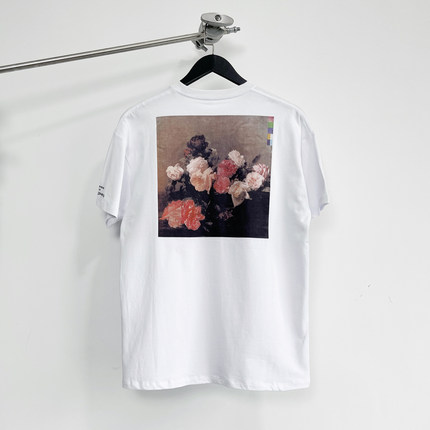 【现货】RAF SIMONS 18SS NEW ORDER玫瑰花卉宽松印花INS男女短袖