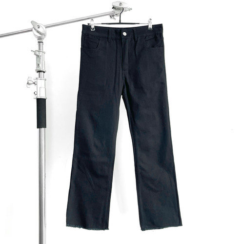 RAF拉链链条宽松休闲牛仔裤