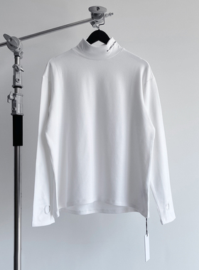 【现货】基础百搭纯色柔软发热绒OS宽松字母指孔长袖T恤高领打底