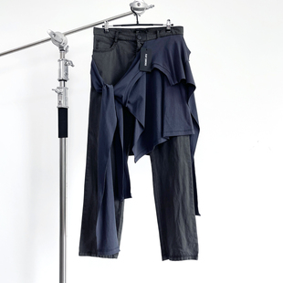 【现货】RAF SIMONS04SS ARCHIVE水洗做旧褪色拼接修身行尸休闲裤