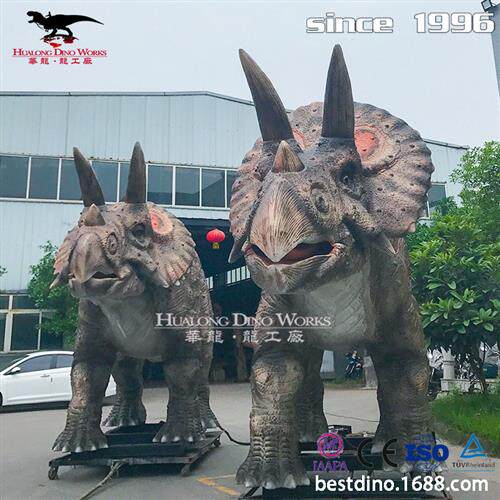 节日假期商场景区游乐园引流利器仿真恐龙机械三角龙会动会叫