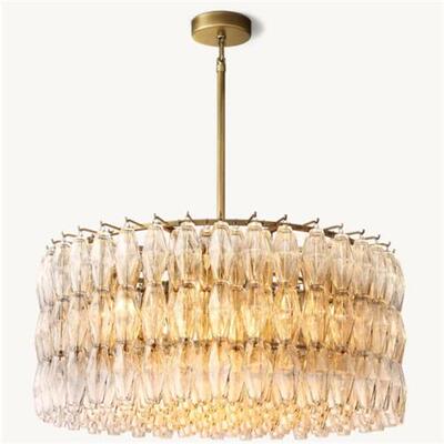 RH美式客厅吊灯轻奢别墅酒店民宿餐厅创意简约意大利玻璃吊灯