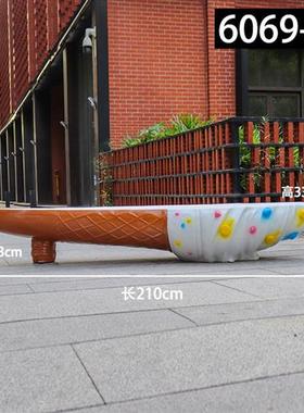 户外玻璃钢网红卡通动物座椅休闲坐凳雕塑摆件幼儿园公园景区商场