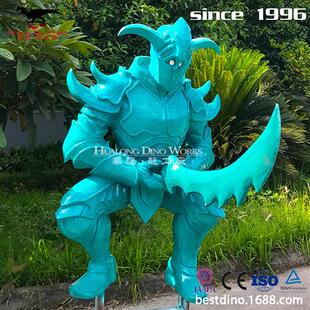 万圣节大型鬼怪模型恐怖鬼武士密室酒吧鬼屋感应会叫摆件工厂价