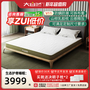 大自然品牌植物山棕榈乳胶薄加硬板床垫家用护脊椎定制儿童V11