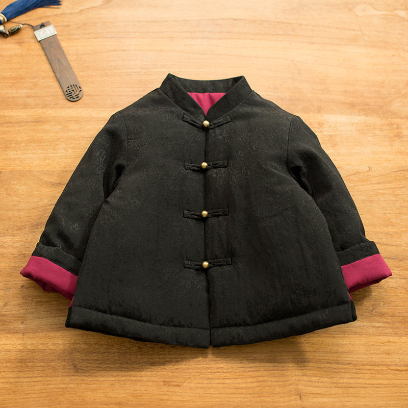 拜年服男童轻便棉服黑色中式唐装中国风棉衣汉服小孩衣服男孩冬装,童装/婴儿装/亲子装,唐装,淘宝优惠券,粉丝福利购,淘宝优惠卷