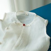 儿童男款 背心女宝苎麻 复古日常可穿幼儿园男童夏古风帅气男宝唐装