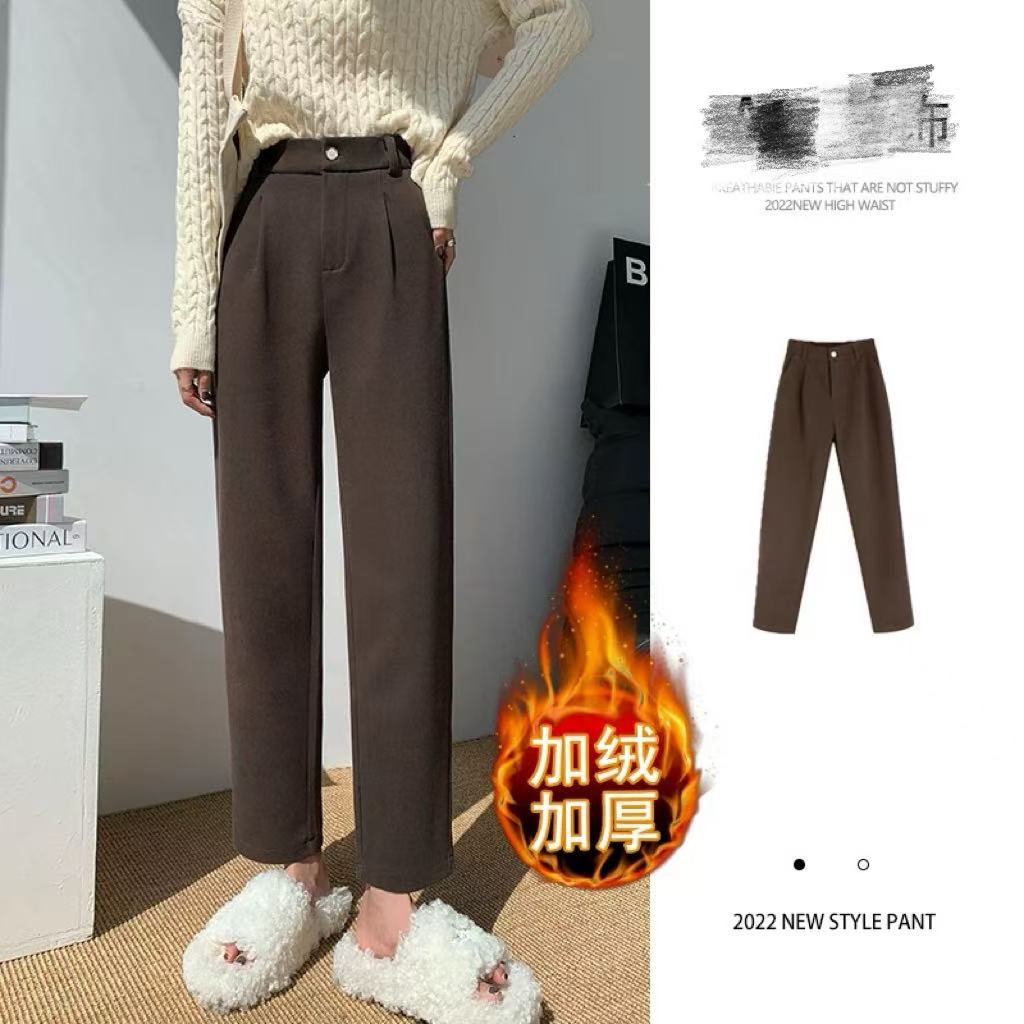 0793加绒加厚显瘦呢料ku