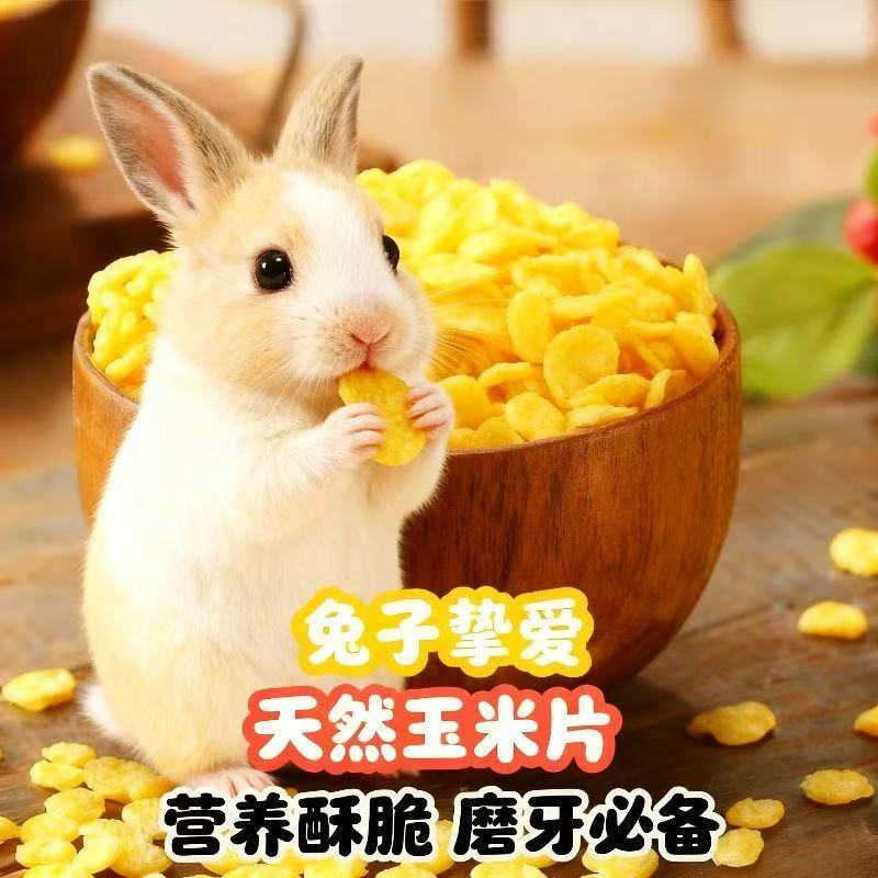 小七麻麻 龙猫仓鼠磨牙零食主粮玉米片荷兰猪豚鼠专用小零食100g